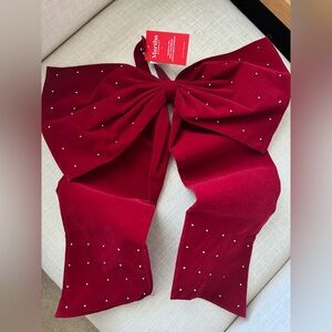 Martha Steward Red Velvet Bow with Studs